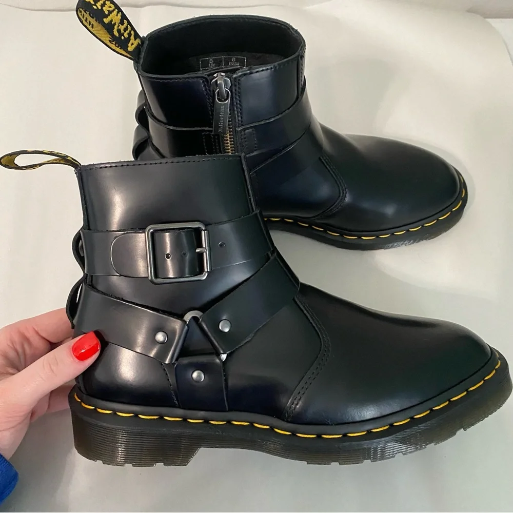 Dr. Martens Black Leather Ankle Boots - Picture 2 of 6